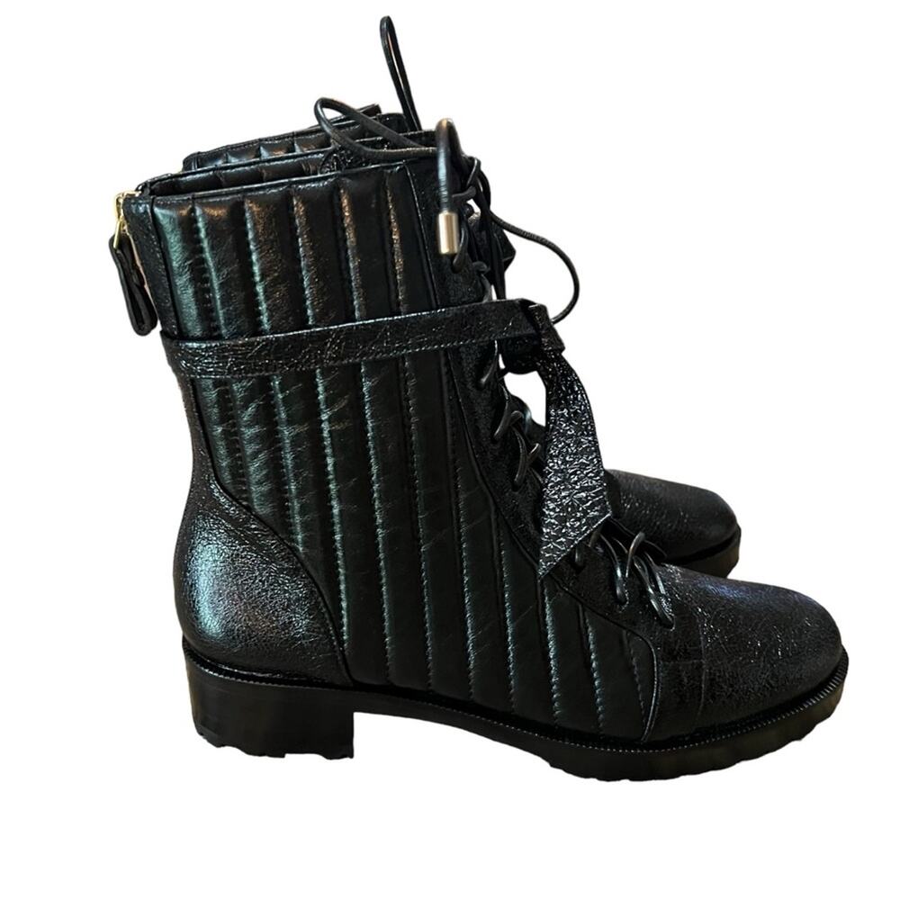 Alexandre Birman Women's Quilted Clarita Combat Boots Lug Sole  NEW EU 40 US 10